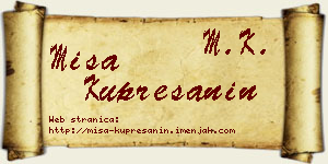 Miša Kuprešanin vizit kartica